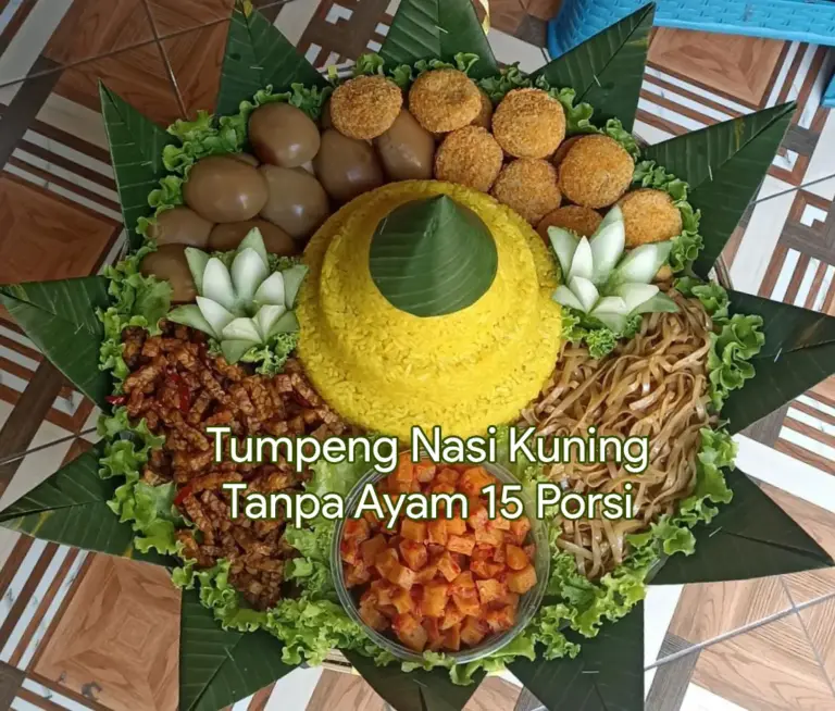 Tumpeng Solo Nasi Kuning Tanpa Ayam 15s