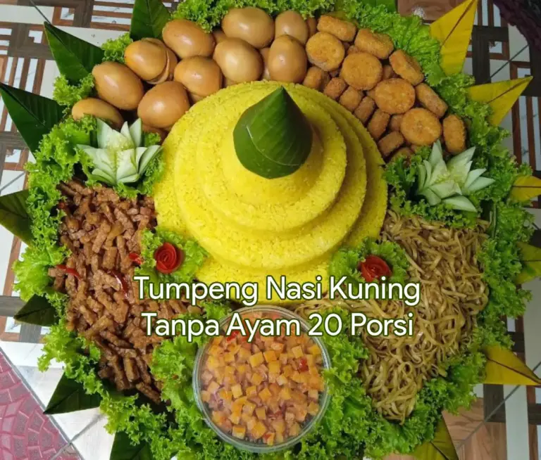 Tumpeng Solo Nasi Kuning Tanpa Ayam 20s