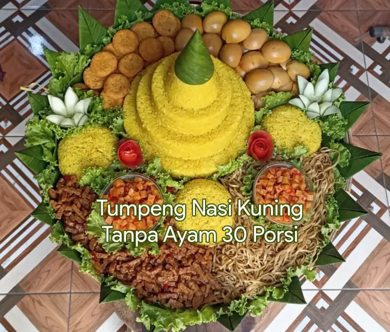 Tumpeng Solo Nasi Kuning Tanpa Ayam 30s